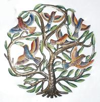Arbol de la vida con aves pintados